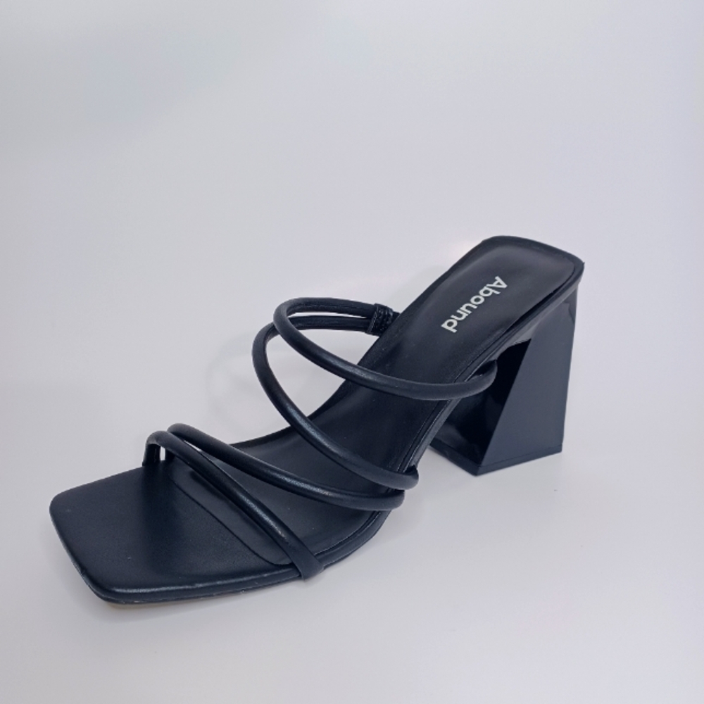 Abound Women's Black Strappy Heels